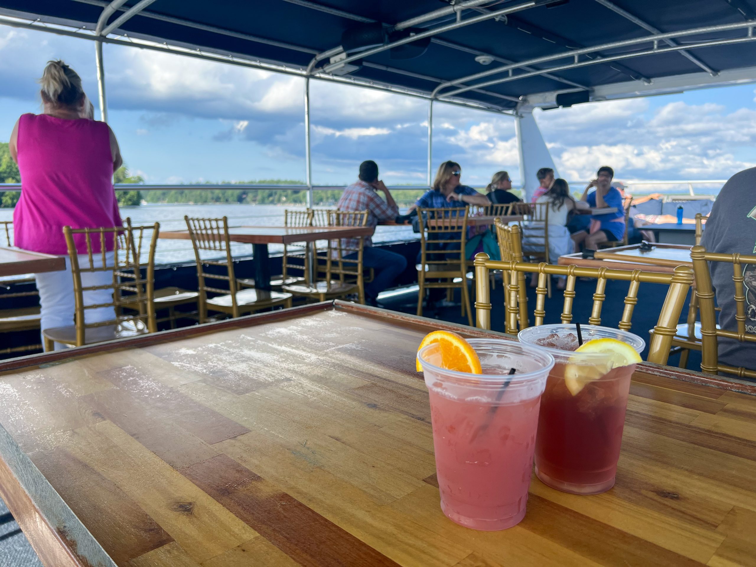 cocktails on boat