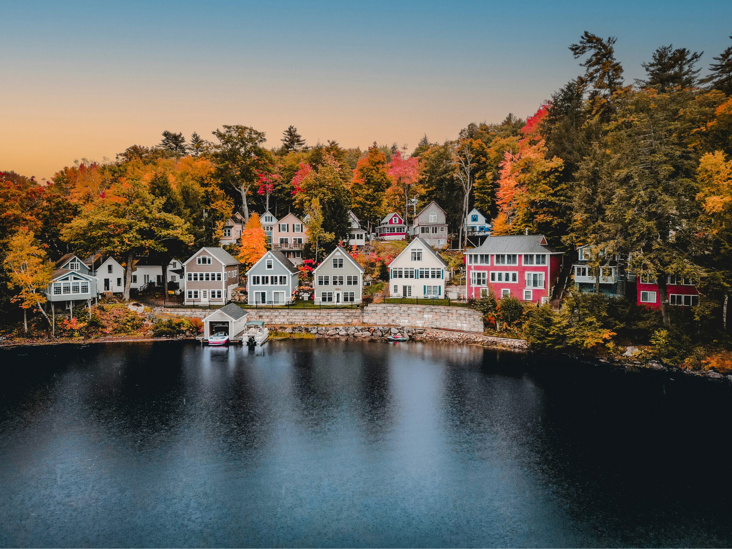 Lake Winnipesaukee during fall